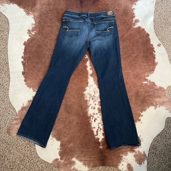 American Eagle Outfitters Dark Blue Kickboot Jeans XLONG - Picture 3 of 3